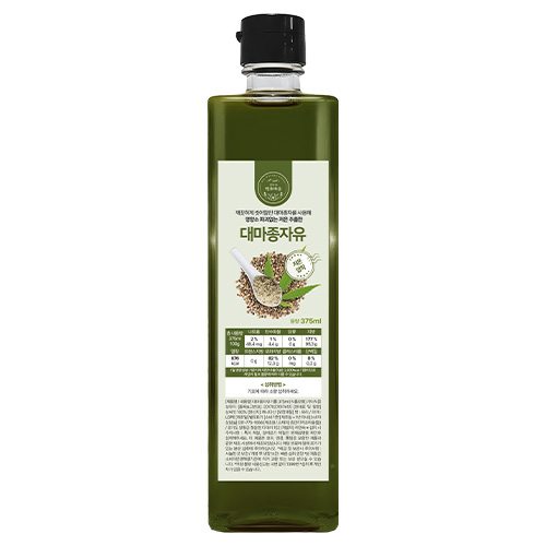 씻어말린 비정재 대마종자유 저온압착 냉압착 햄프씨드오일 햄프씨드유 375ml